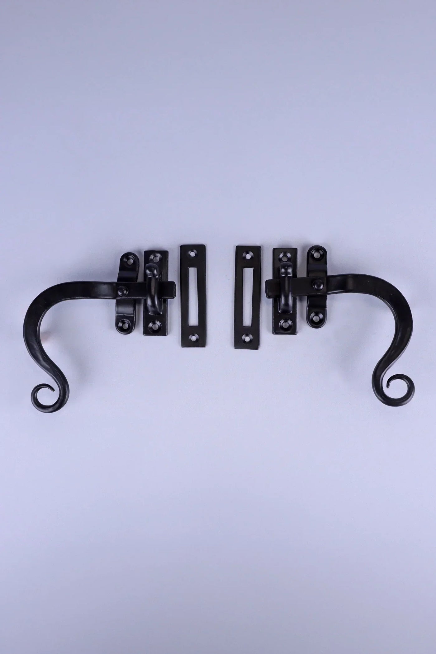 Hand-Forged Monkey Tail Window Fastener in Black Finish