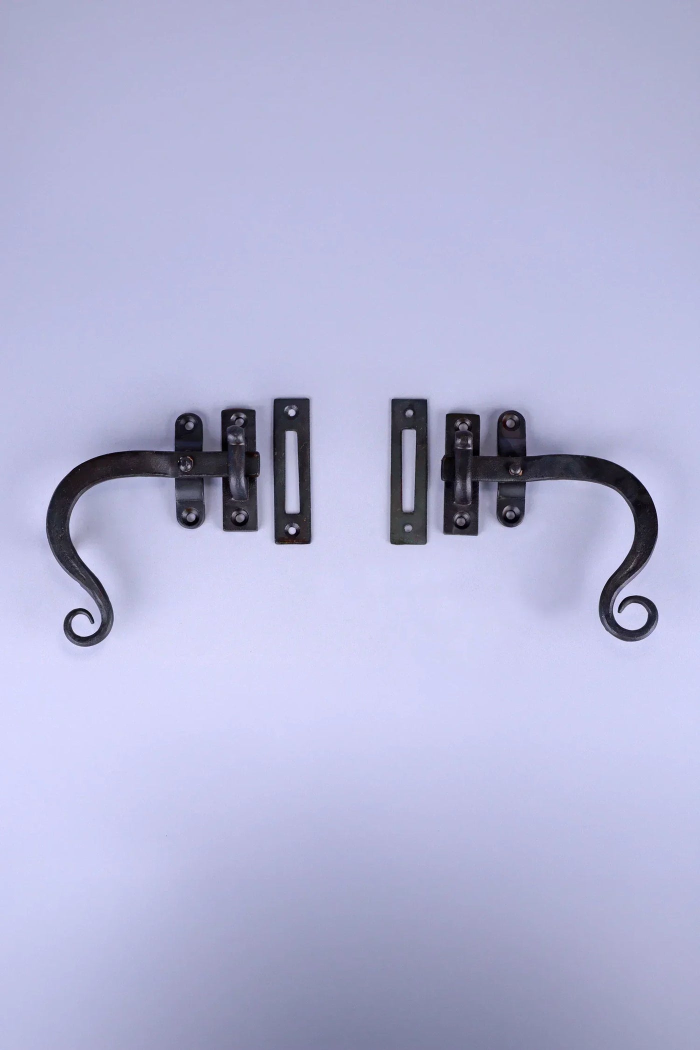Hand-Forged Monkey Tail Window Fastener in Beeswax Finish