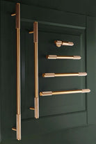 Mayfair Knurled Brass Bar Pull Handle in Satin Brass — G Decor