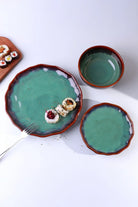 Viridia Handcrafted Stoneware Plates and Bowls in Green Glaze — G Decor