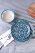 Tulipani Blue Hand-Painted Floral Ceramic Plates and Bowls — G Decor