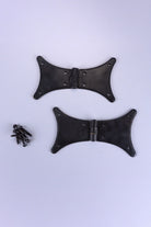 Pair of Hand-Forged Iron Butterfly Hinges, Beeswax — alternate view, G Decor