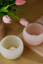 Pastelle Wax Tealight Lantern Holder in Soft Blush — view 6, G Decor