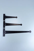 9″ 12″ or 18″ Pair of Hand-Forged Coinbase T Hinges in Black Finish — G Decor