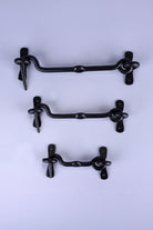 Hand-Forged Hook and Eye Cabin Fastener, Black — close-up view, G Decor