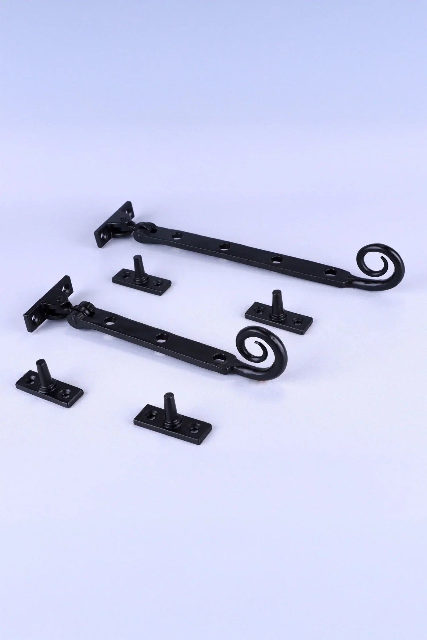 Hand-Forged Monkey Tail Adjustable Window Stay in Black Finish
