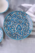 Tulipani Blue Hand-Painted Floral Ceramic Plates and Bowls — view 5, G Decor