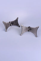 Pair of Hand-Forged Iron Butterfly Hinges, Pewter — view 6, G Decor