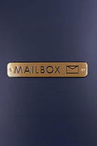 Polished Brass Engraved Door Sign for Beware of the Dog or Mailbox — close-up view, G Decor