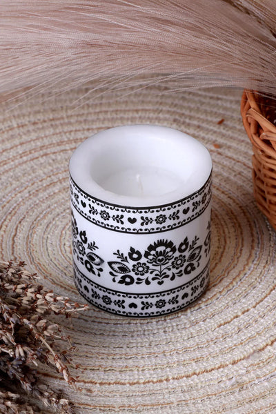 Folklight Floral Glow Wax Lantern Candle