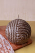 Grande Ripple Sphere Wool Candle Textured Wax Sculpture — view 5, G Decor