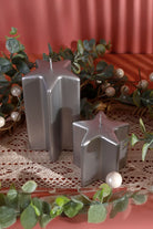 Twinkle Star Silver Decorative Centrepiece Candle — G Decor