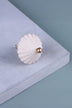 Belle Ombrelle Scalloped Flower Ceramic Cabinet Knob in Cream and Pink — view 5, G Decor