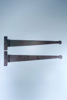 24″ Coinbase T Hinges, Beeswax — close-up view, G Decor