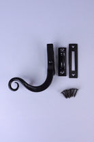 Hand-Forged Monkey Tail Window Fastener, Black — lifestyle view, G Decor