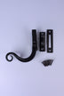 Hand-Forged Monkey Tail Window Fastener, Black — lifestyle view, G Decor