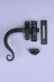 Hand Forged Monkey Tail Window Fastener Set Beeswax Finish Shutter Latch