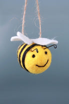 Handcrafted Queen Buzzy Bee Felt Christmas Tree Ornament — alternate view, G Decor