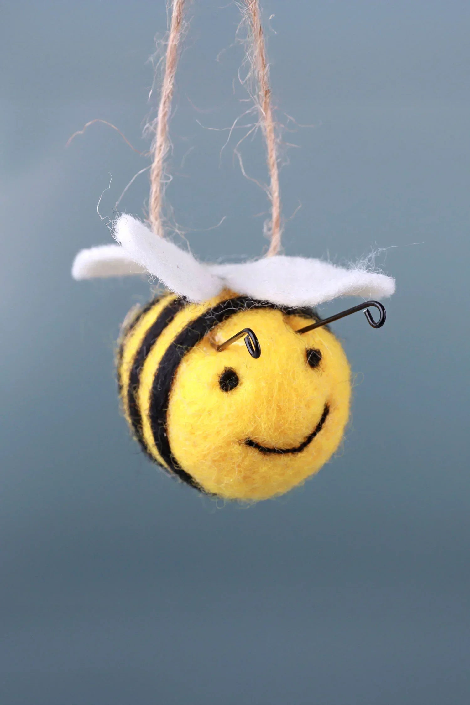 Handcrafted Queen Buzzy Bee Felt Christmas Tree Ornament — alternate view, G Decor
