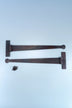 9″ 12″ or 18″ Pair of Hand-Forged Coinbase T Hinges in Beeswax Finish — lifestyle view, G Decor