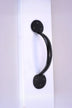 Coinbase Hand-Forged Iron Pull Handle in Black — close-up view, G Decor