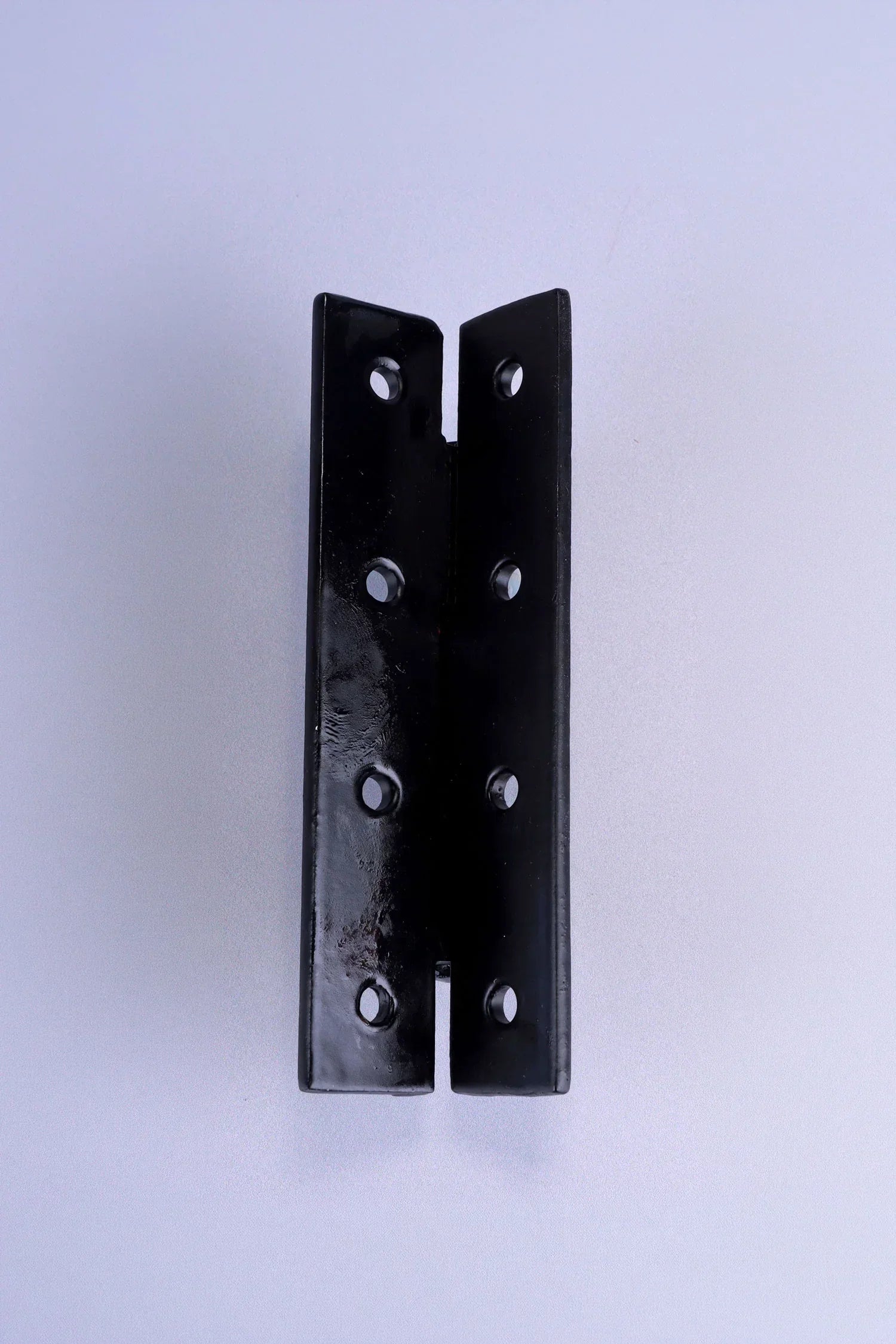 Pair of Hand-Forged Iron H Hinges, Black — lifestyle view, G Decor