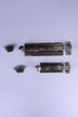 Hand-Forged Hammered Iron Sliding Door Bolt, Pewter — lifestyle view, G Decor