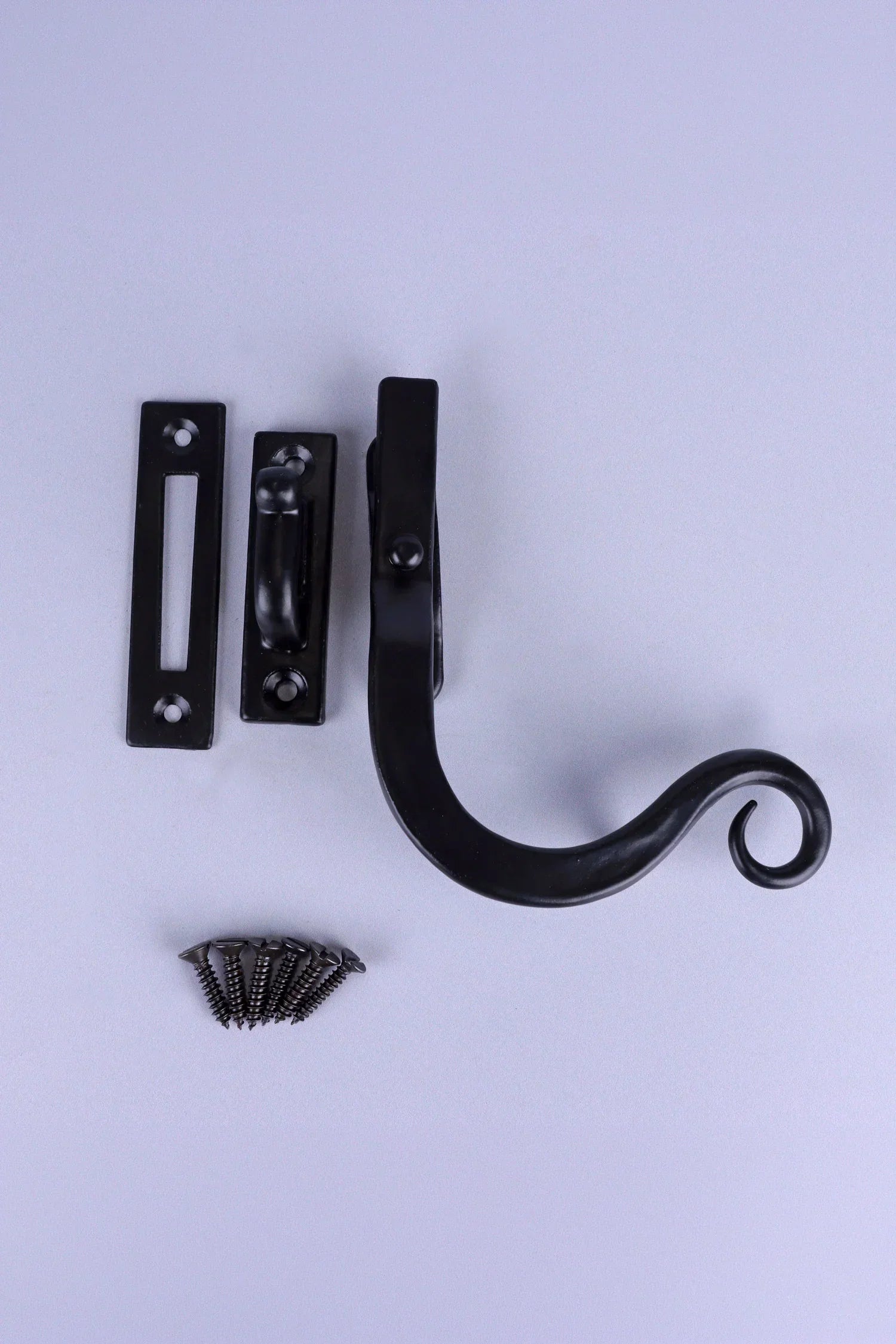 Hand-Forged Monkey Tail Window Fastener, Black — view 5, G Decor