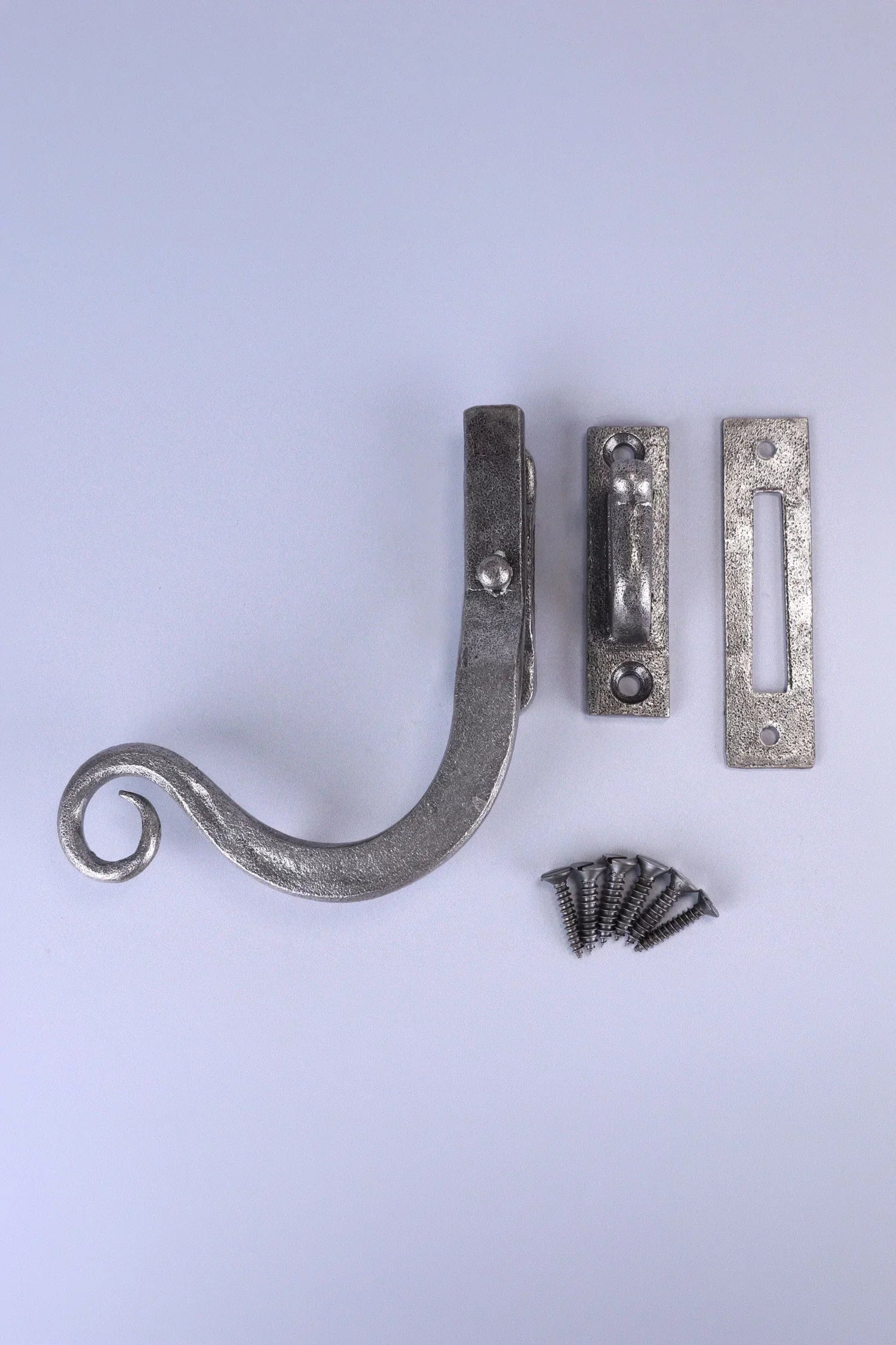 Hand-Forged Monkey Tail Window Fastener, Pewter — view 5, G Decor