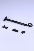 Hand-Forged Monkey Tail Window Stay, Black — view 5, G Decor