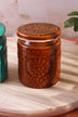 Embossed Bloom Handmade Ceramic Storage Jars with Floral Lids — lifestyle view, G Decor