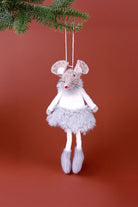 Fashion Mice Besties Fluffy Felt Christmas Tree Hanging Ornaments — view 5, G Decor
