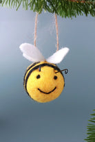 Handcrafted Queen Buzzy Bee Felt Christmas Tree Ornament — lifestyle view, G Decor