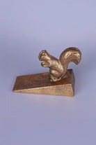 Antique Gold Squirrel Woodland Door Stopper — lifestyle view, G Decor