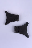 Pair of Hand-Forged Iron Butterfly Hinges, Beeswax — view 6, G Decor