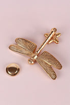 Dragonfly Polished Brass Door Knocker — lifestyle view, G Decor