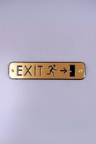 Polished Brass Engraved Door Sign for Push Pull Exit or Office — view 5, G Decor