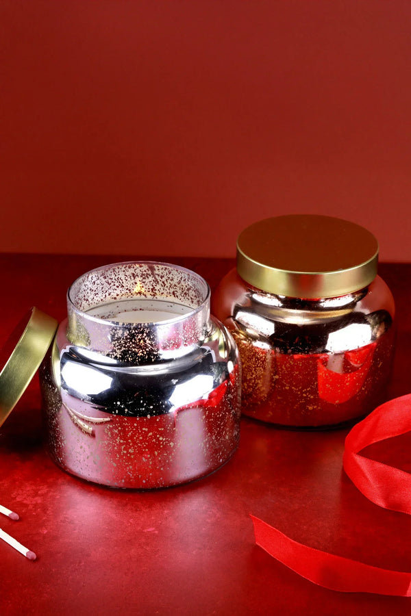 Aurielle Grande Linen Soy Wax Jar Candle in Silver or Rose Gold