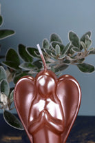 Celestielle Pair of Rose Gold Sculptural Angel Candles — view 5, G Decor