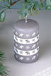 Nordhavn Grey Reindeer Pillar Candle — lifestyle view, G Decor
