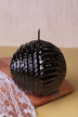 Grande Ripple Sphere Wool Candle Textured Wax Sculpture — lifestyle view, G Decor