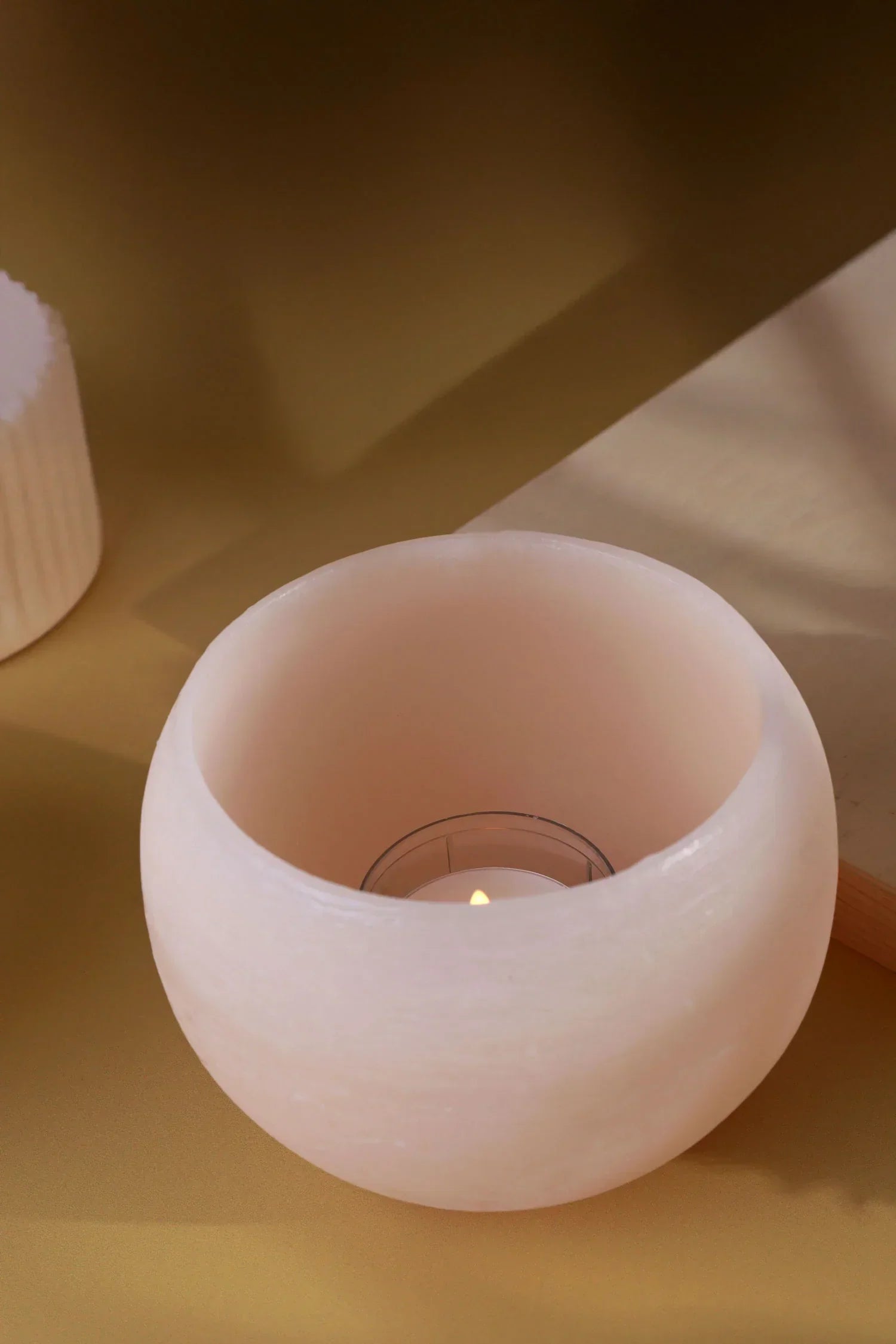 Pastelle Wax Tealight Lantern Holder in Soft Blush — view 7, G Decor
