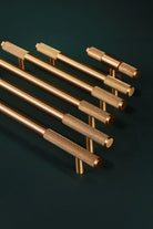 Mayfair Knurled Brass Bar Pull, Satin Brass — alternate view, G Decor