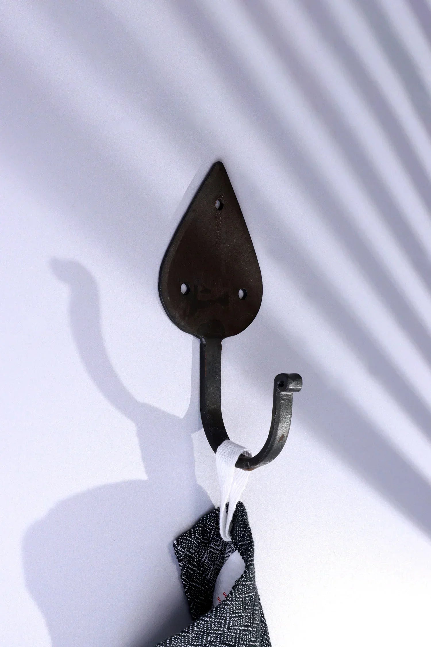 Traditional Teardrop Forged Wall Coat Hook — view 5, G Decor
