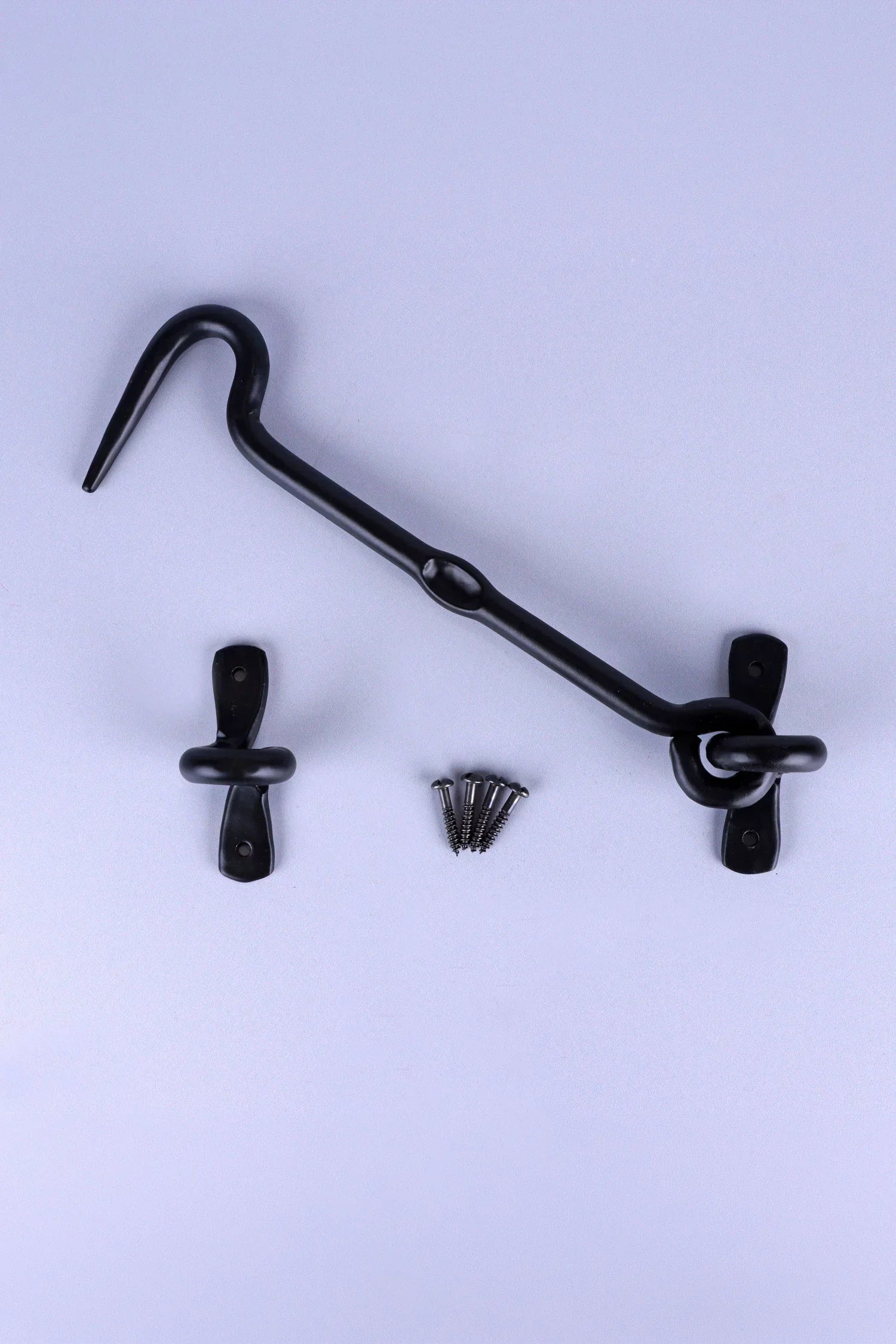 Hand-Forged Hook and Eye Cabin Fastener, Black — view 6, G Decor