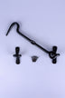 Traditional Forged Hook & Eye Door Latch Black Finish Gate & Cabin Fastener