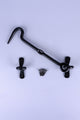 Traditional Forged Hook & Eye Door Latch Black Finish Gate & Cabin Fastener