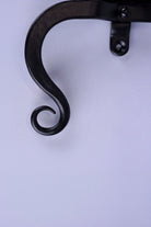 Hand-Forged Monkey Tail Window Fastener, Black — close-up view, G Decor