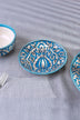 Tulipani Blue Hand-Painted Floral Ceramic Plates and Bowls — view 6, G Decor