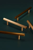 Belgravia Hexagonal Brass Bar Pull Handle in Satin Brass — view 6, G Decor